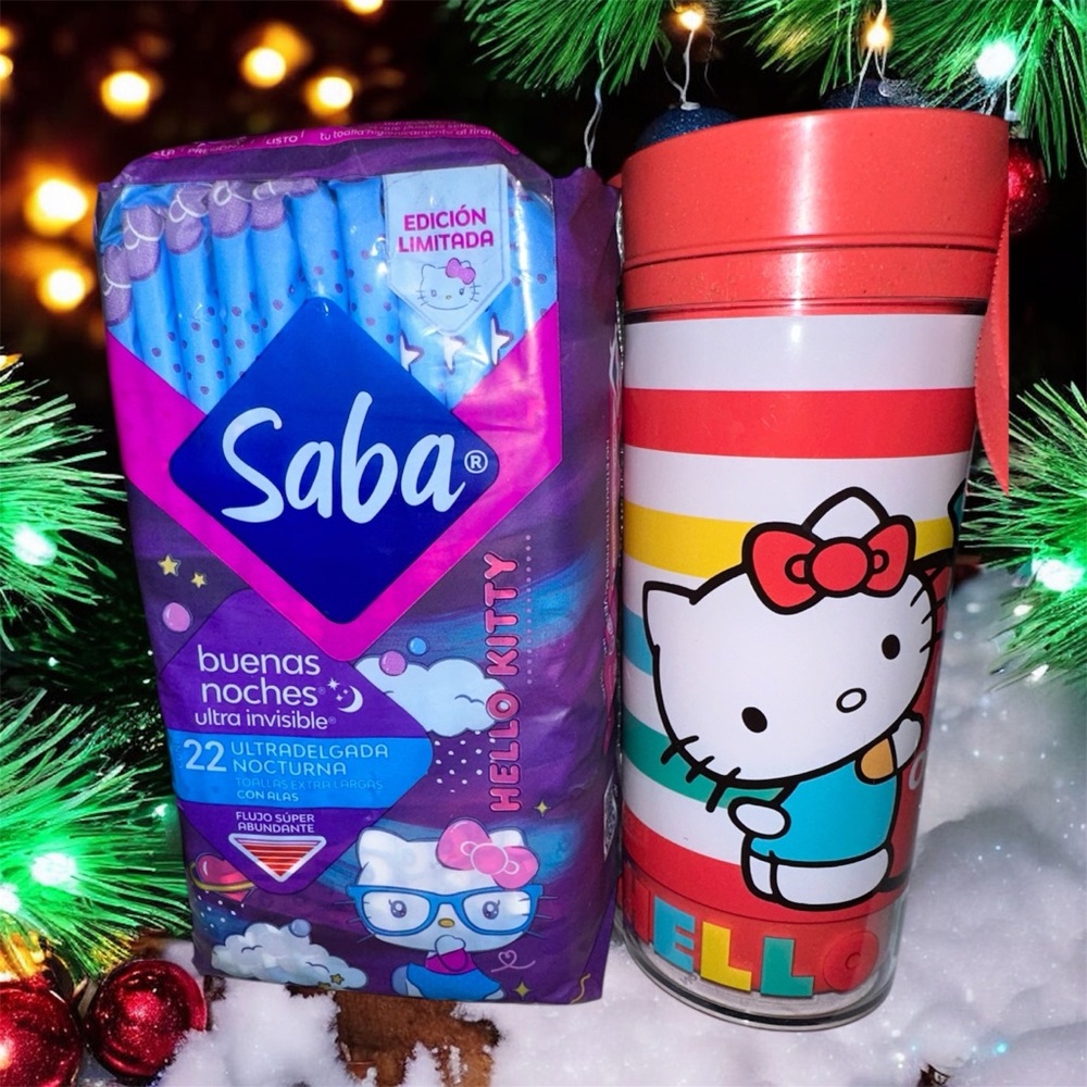Saba Limited Edition Hello Kitty Night Pads with Tumbler